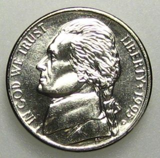 1995 D Uncirculated Jefferson Nickel (b03) photo