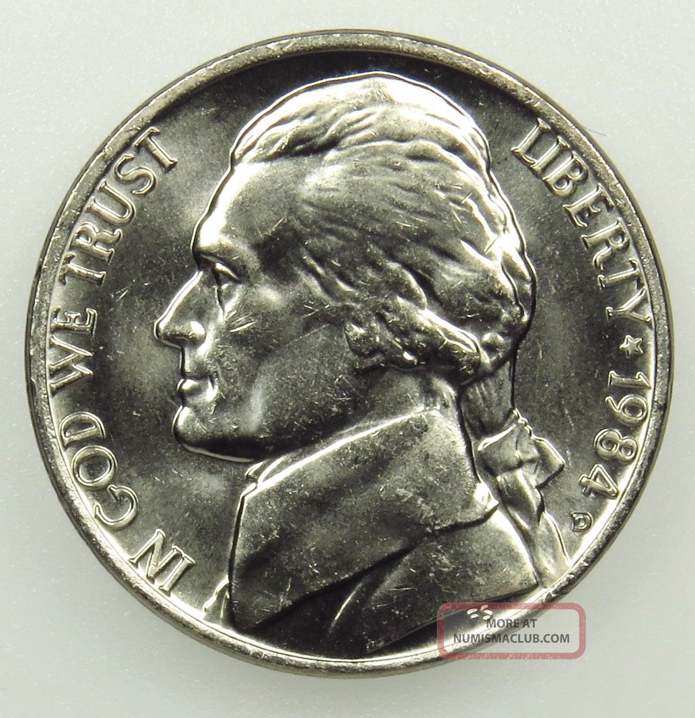 1984 D Uncirculated Jefferson Nickel b03 