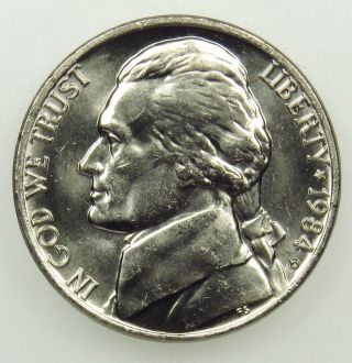 1984 D Uncirculated Jefferson Nickel (b03) photo
