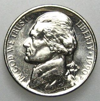 1990 D Uncirculated Jefferson Nickel (b03) photo