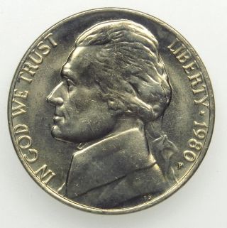 1980 P Uncirculated Jefferson Nickel (b01) photo