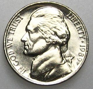1989 P Uncirculated Jefferson Nickel (b01) photo