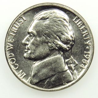 1984 D Uncirculated Jefferson Nickel (b05) photo