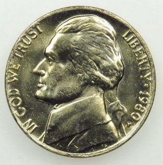 1980 P Uncirculated Jefferson Nickel (b03) photo