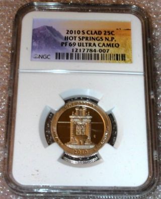 2010 S Clad Hot Springs N.  P.  Ngc Pf 69 Ultra Cameo photo