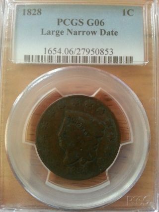 1828 Large Narrow Date Penny photo