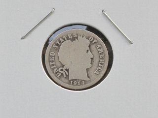 1914 - P Barber Dime 90% Silver U.  S.  Coin C3173l photo