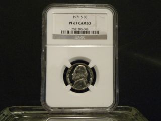1971 S Proof Jefferson Nickel,  Ngc Pf67 Cameo,  Great Coin photo