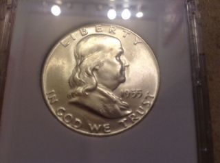 1955 Franklin Half Dollar.  Ms Key Date Silver photo