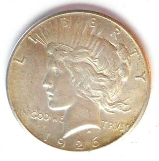 1926 $1 Peace Dollar Silver Coin photo