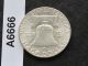 1954 - P Franklin Half Dollar Silver U.  S.  Coin A6666 Half Dollars photo 1