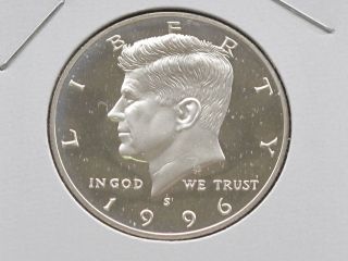 1996 - S Kennedy Half Dollar Dcam Proof 90% Silver U.  S.  Coin C4012l photo