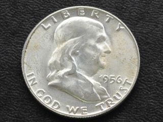 1956 - P Franklin Half Dollar Silver U.  S.  Coin A7153 photo