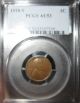 1918 S Lincoln Wheat Cent Penny Pcgs Au53 Small Cents photo 2