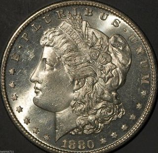 1880 S Us Morgan Silver Dollar Near Gem Uncirculated+ photo