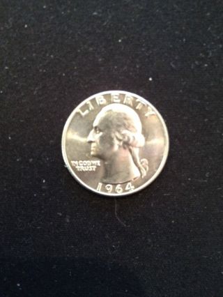 1964 D Washington Quarter - Gem Bu - Incredible Coin - 90% Silver photo