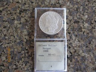 1888 Morgan Silver Dollar (graded By Littleton Rare Coin Dealers Co) photo