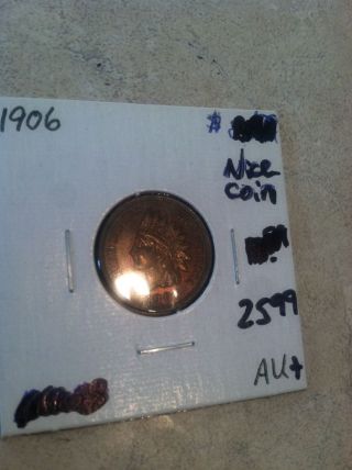 1906 Indian Head Cent 1¢ Au+ Uc - 912 photo