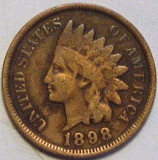 1898 Indian Head Cent,  Very Good photo