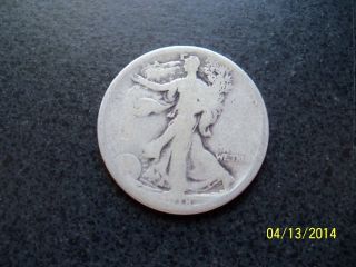 1918 S Walking Liberty Silver Half Dollar Circulated photo
