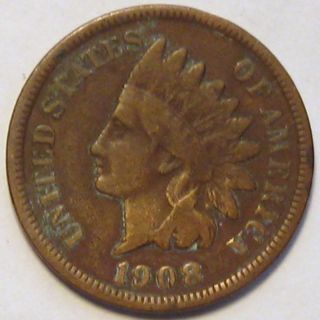 1908 Indian Head Cent,  Fine photo