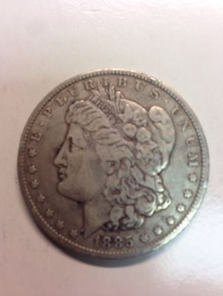 1885 - O Morgan Silver Dollar,  Vvf photo