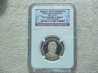 2013 S Proof William Mckinley Presidential Dollar Ngc Pf69 Ultra Cameo Coin photo