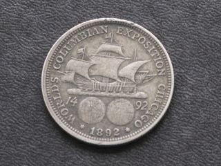 1892 Columbian Commemorative Silver Half Dollar A6776 photo