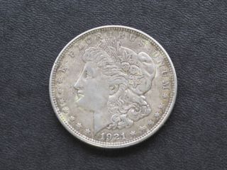 1921 - D Morgan Silver Dollar U.  S.  Coin A6802 photo