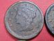 4 Braided Hair Us Large Cents 1846 1847 & 2 1848 Dates - Great Golf Ball Markers Large Cents photo 1