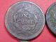4 Braided Hair Us Large Cents 1846 1847 & 2 1848 Dates - Great Golf Ball Markers Large Cents photo 5