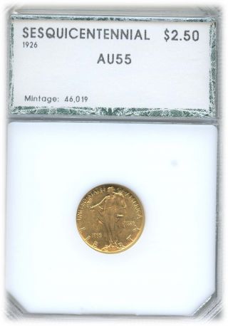 1926 $2.  50 Sesquicentennial Gold Commemorative Au photo