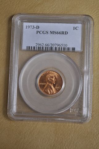 1973 D Lincoln Memorial Cent Ms66rd Pcgs photo