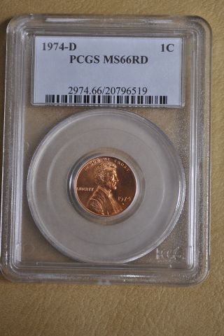1974 D Lincoln Memorial Cent Ms66rd Pcgs photo