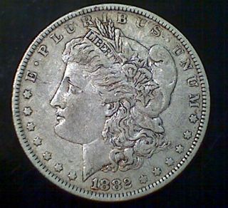 1882 - O/ S Morgan Dollar Vam 5 Xf photo