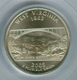 2005 - P West Virginia Quarter Pcgs Ms69 Sf Finest Registry photo