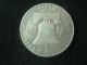 1954 - D Ben Franklin Half Silver Dollar.  50. . .  Xf Half Dollars photo 1