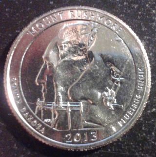 2013 - S Mt Rushmore Quarter - Not Available In Circulation photo