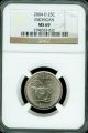 2004 - D Michigan Quarter Ngc Ms69 Finest Registry Low Pop Rare Quarters photo 1