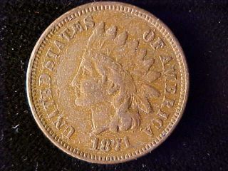 Indian One Cent 1871 2 photo