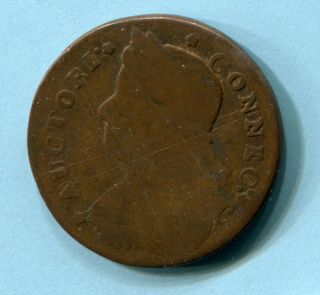 1787 Connecticut Colonial Copper Coin Fair To Ag photo