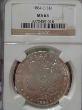1884 - O Morgan Dollar - Ms - 63 Ngc photo