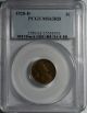 1928 - D Lincoln Cent Pcgs Ms - 63rb. . .  Pretty Rainbow Toning,  Pq Coin Small Cents photo 5