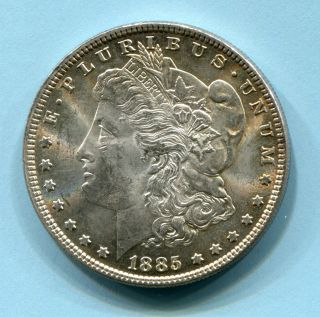 1885 - P Morgan Dollar State Unc Light Toning Estate Find photo