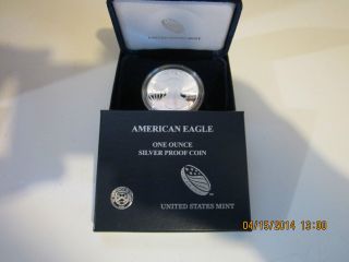 2013 W Proof Silver Eagle 1 Oz Coin And Cameo photo