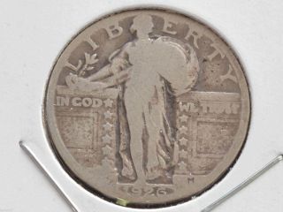 1926 - P Standing Liberty Quarter 90% Silver U.  S.  Coin D3413 photo