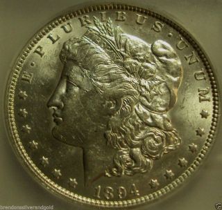 1894 O Morgan Dollar Coin Rarer Key Date Looks Bu+ photo