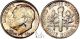 1960 (p) Toned Roosevelt Silver Dime 10c Us Coin A83 Dimes photo 1