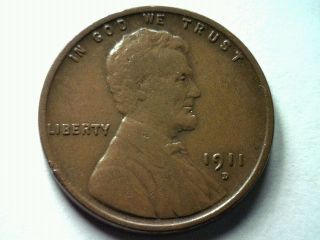 1911 - D Lincoln Cent Penny Extra Fine+ Xf+ Extremely Fine+ Ef+ Coin photo