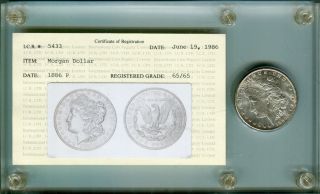 1886 Morgan Silver Dollar Very Choice Bu,  Vam 1 photo
